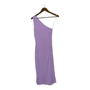 Six Fifty Everly One Shoulder Dress Lavender Ruched Side Women XS Vacation Beach
